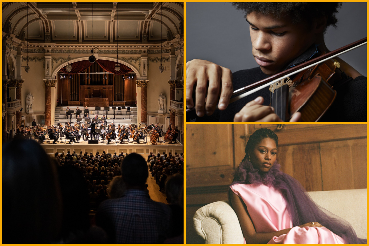 Images (left to right) Cheltenham Town Hall, Braimah Kanneh-Mason by John Davis, Isata Kanneh-Mason by Karolina Wielocha.